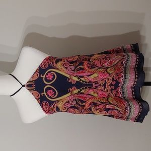 Halter neck tie with tassles